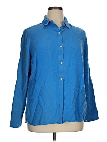 Lauren by Ralph Lauren Long Sleeve Silk Top (view 1)