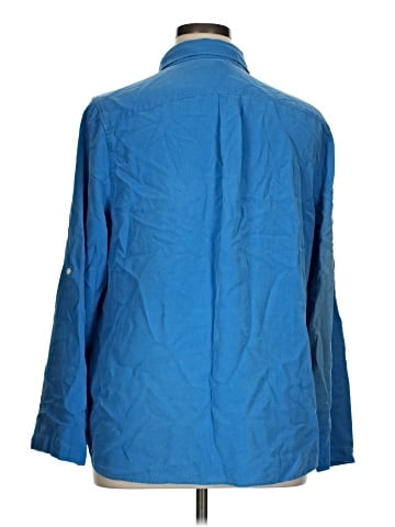 Lauren by Ralph Lauren Long Sleeve Silk Top (view 2)