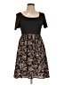 Shein 100% Polyester Floral Black Casual Dress Size L - photo 1