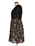 Shein 100% Polyester Floral Black Casual Dress Size L - photo 5
