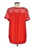 Apt. 9 100% Polyester Red Short Sleeve Blouse Size M - photo 2