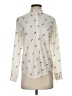 Rails 100% Silk Print Ivory Long Sleeve Silk Top Size XS - photo 1