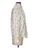 Rails 100% Silk Print Ivory Long Sleeve Silk Top Size XS - photo 4