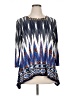 Ruby Rd. Blue 3/4 Sleeve Blouse Size XL (petite) - photo 1