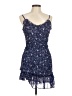 Aqua 100% Polyester Floral Blue Cocktail Dress Size M - photo 1