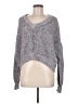 Splendid 100% Cotton Metallic Gray Pullover Sweater Size M - photo 1
