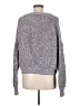 Splendid 100% Cotton Metallic Gray Pullover Sweater Size M - photo 2