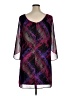 AGB 100% Polyester Graphic Purple Cocktail Dress Size 14 - photo 2