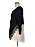 August Silk Black 3/4 Sleeve Top Size L - photo 5