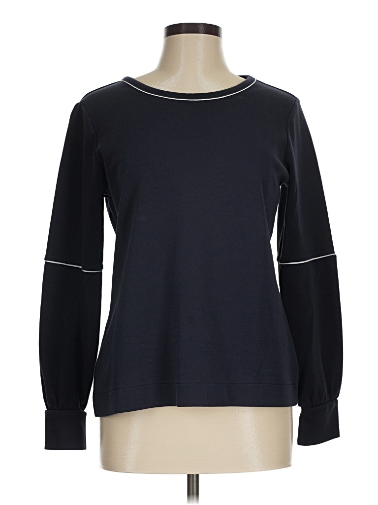 Pre-owned Ann Taylor Long Sleeve T-shirt In Black