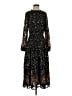 Current Air 100% Polyester Paisley Black Casual Dress Size S - photo 1