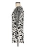 Zara Basic Animal Print Ivory 3/4 Sleeve T-Shirt Size M - photo 5