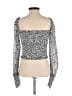 Little Moon 100% Polyester Silver Long Sleeve Top Size XS - photo 2