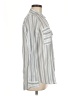 Express Stripes Silver Long Sleeve Blouse Size M - photo 4