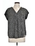 Fun2Fun 100% Polyester Black Short Sleeve Blouse Size L - photo 1
