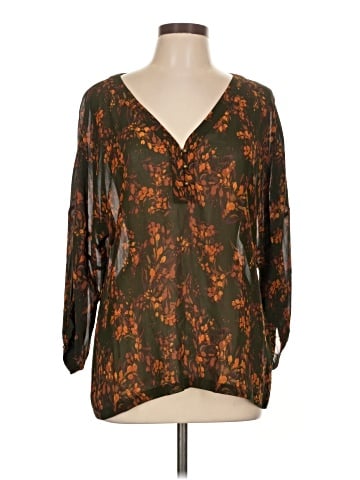 Garnet Hill 3/4 Sleeve Silk Top (view 1)
