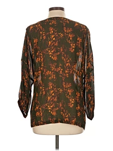 Garnet Hill 3/4 Sleeve Silk Top (view 2)