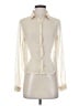 Keds 100% Polyester Metallic Ivory Long Sleeve Blouse Size S - photo 1