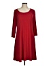 Chico's Solid Red Casual Dress Size Med (1) - photo 1