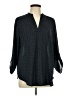 Lush 100% Polyester Polka Dots Black 3/4 Sleeve Blouse Size L - photo 1
