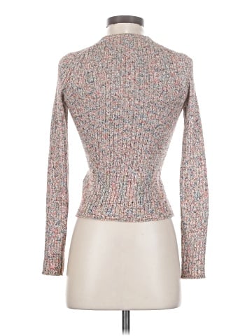 Madewell Marled Shrunken Ribbed Cardigan Sweater (view 2)