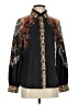Shein Paisley Black Long Sleeve Blouse Size 2 - photo 1