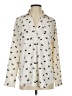 Ann Taylor 100% Polyester Print Ivory Long Sleeve Blouse Size S - photo 1