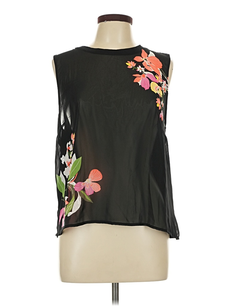 Pre-owned A New Day Sleeveless Blouse In Black