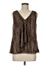 Coldwater Creek 100% Polyester Brown Sleeveless Blouse Size M (petite) - photo 1