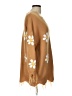 Just Polly 100% Acrylic Floral Brown Pullover Sweater Size L - photo 4
