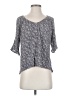Faherty Gray Short Sleeve Blouse Size XS - photo 1