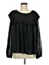 Entro 100% Polyester Black Long Sleeve Blouse Size M - photo 1