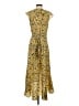 Max Studio Print Yellow Casual Dress Size S - photo 2