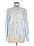 Brioni 100% Cotton Blue Long Sleeve Button-Down Shirt Size 6 - photo 1