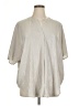 Chico's 100% Polyester Metallic Silver 3/4 Sleeve Blouse Size XL - photo 1