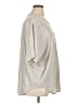 Chico's 100% Polyester Metallic Silver 3/4 Sleeve Blouse Size XL - photo 4