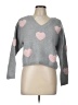 No Comment Hearts Gray Pullover Sweater Size L - photo 1