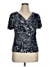 Chaps Blue Short Sleeve Blouse Size XL - photo 1