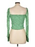 Little Moon Green Long Sleeve Top Size L - photo 2