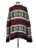 Free People Print Purple Pullover Sweater Size L - photo 2