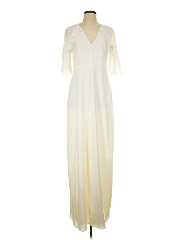 Pre-owned H By Halston Casual Dress In Ivory