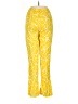 Compania Fantastica Print Yellow Casual Pants Size M - photo 2