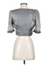 Zara Metallic Silver 3/4 Sleeve Blouse Size S - photo 2