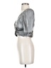 Zara Metallic Silver 3/4 Sleeve Blouse Size S - photo 5
