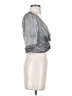 Zara Metallic Silver 3/4 Sleeve Blouse Size S - photo 4