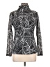 Alfani 100% Nylon Silver Long Sleeve Blouse Size L - photo 1
