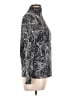 Alfani 100% Nylon Silver Long Sleeve Blouse Size L - photo 4