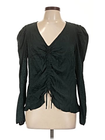 Parker Long Sleeve Silk Top (view 1)