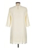TOBI Solid Ivory Casual Dress Size M - photo 2