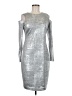 Calvin Klein Metallic Silver Cocktail Dress Size 8 - photo 1